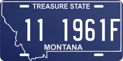 MT license plate 111961F