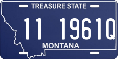 MT license plate 111961Q