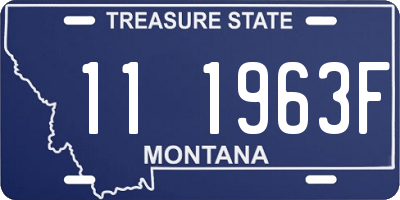 MT license plate 111963F
