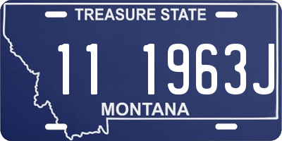 MT license plate 111963J
