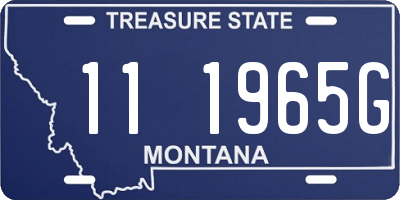 MT license plate 111965G