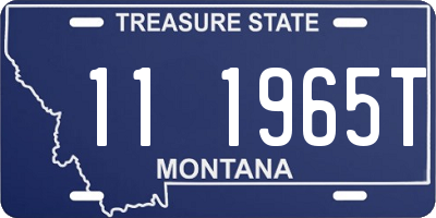 MT license plate 111965T
