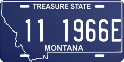 MT license plate 111966E
