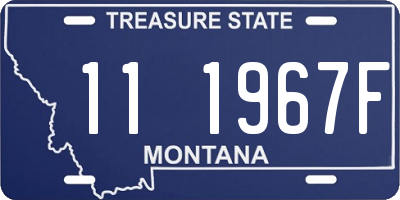 MT license plate 111967F