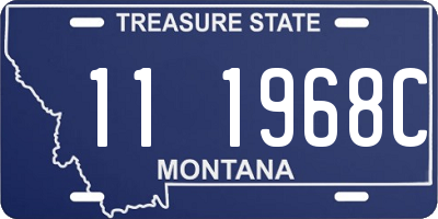 MT license plate 111968C