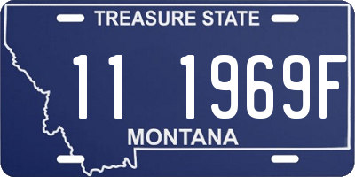MT license plate 111969F