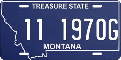 MT license plate 111970G