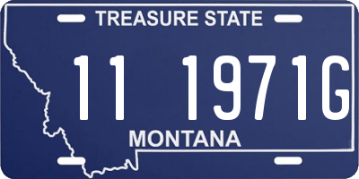 MT license plate 111971G