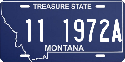 MT license plate 111972A