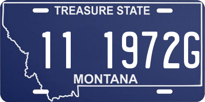 MT license plate 111972G