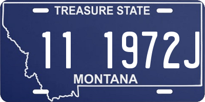 MT license plate 111972J