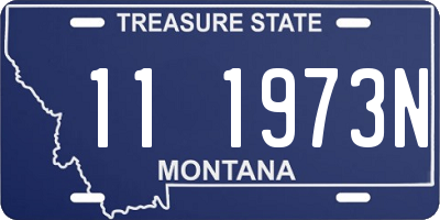 MT license plate 111973N