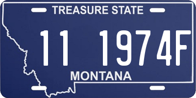 MT license plate 111974F