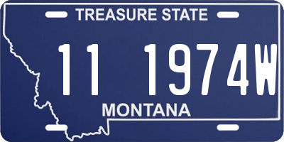 MT license plate 111974W