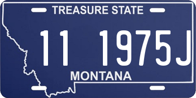 MT license plate 111975J