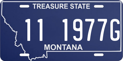 MT license plate 111977G