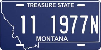 MT license plate 111977N