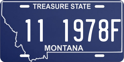 MT license plate 111978F