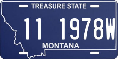 MT license plate 111978W