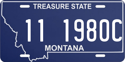 MT license plate 111980C
