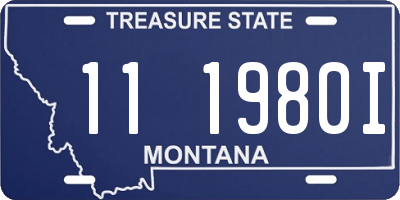 MT license plate 111980I
