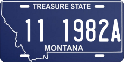 MT license plate 111982A