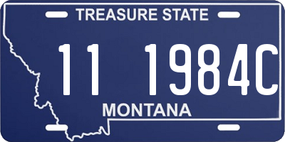 MT license plate 111984C