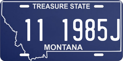 MT license plate 111985J