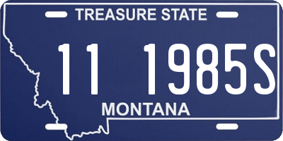MT license plate 111985S