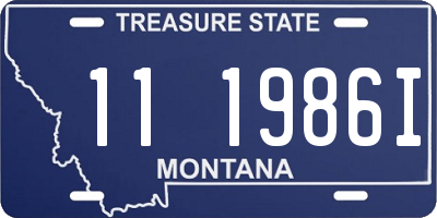 MT license plate 111986I