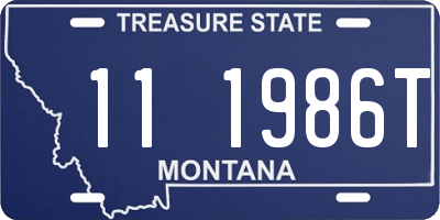MT license plate 111986T