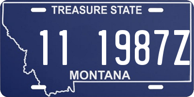 MT license plate 111987Z