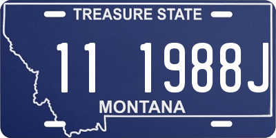 MT license plate 111988J