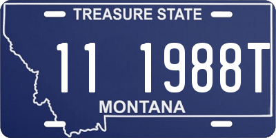 MT license plate 111988T