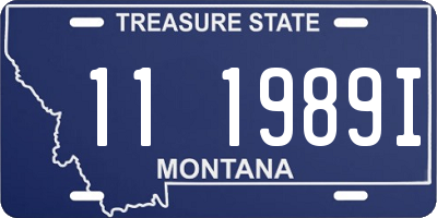 MT license plate 111989I