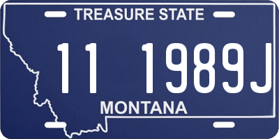 MT license plate 111989J