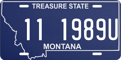 MT license plate 111989U