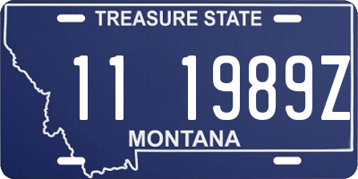 MT license plate 111989Z