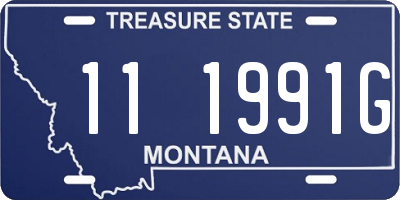 MT license plate 111991G