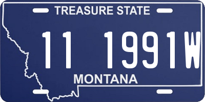 MT license plate 111991W