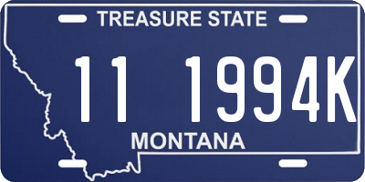 MT license plate 111994K