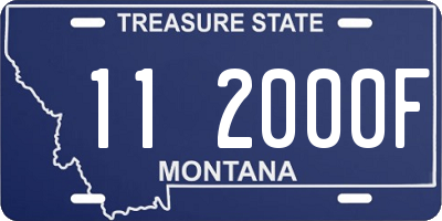 MT license plate 112000F