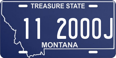 MT license plate 112000J