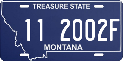 MT license plate 112002F