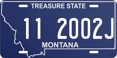 MT license plate 112002J