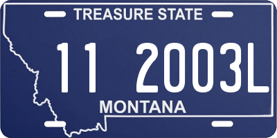 MT license plate 112003L