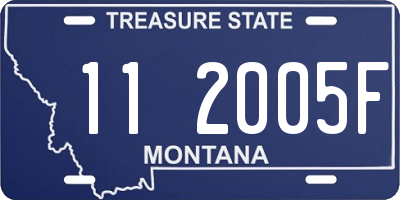 MT license plate 112005F