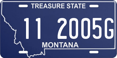 MT license plate 112005G