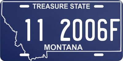 MT license plate 112006F