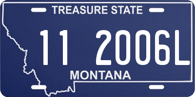 MT license plate 112006L